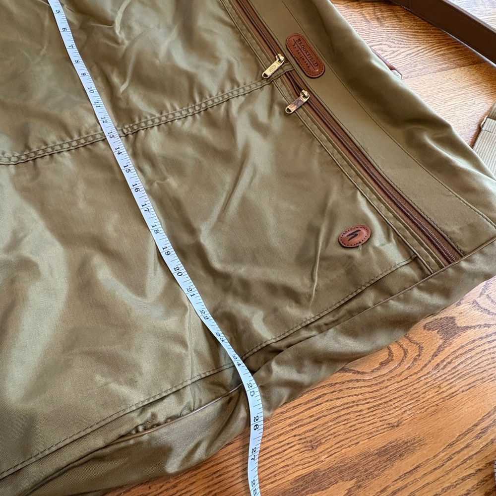 Brookfield by Hartmann Nylon Leather Trim Hanging Folding Garment Bag Travel - Picture 12 of 12